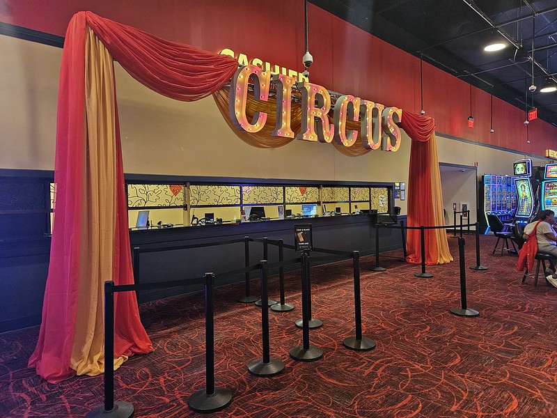 Marquee Letters Spelling Out &Quot;Circus&Quot; In Booth