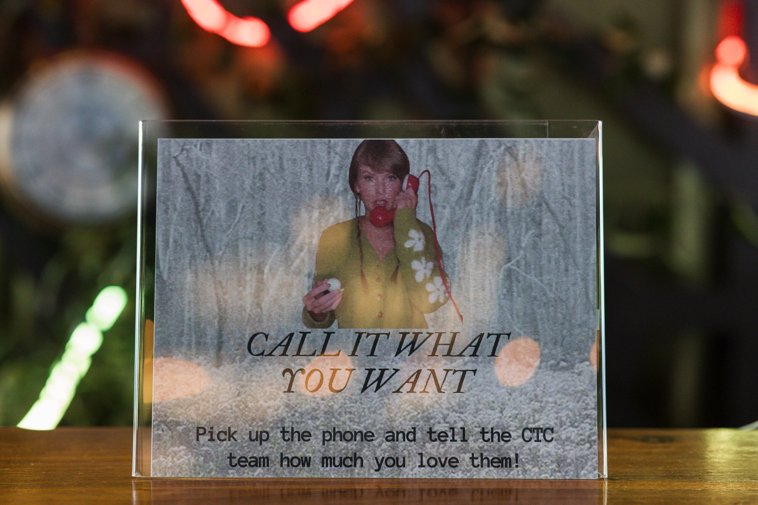 Picture Of Taylor Swift While On The Phone With &Quot;Call It What You Want'' Written