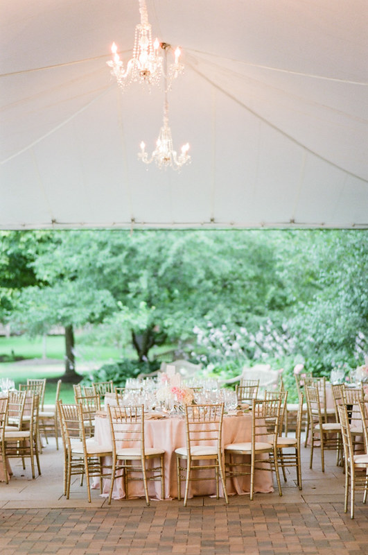 Wedding Tent With Chandeliers