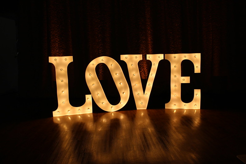 Marquee Letters Spell Out Love
