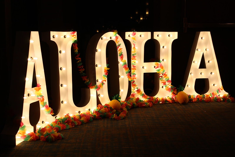 Marquee Letters Spell Out Aloha