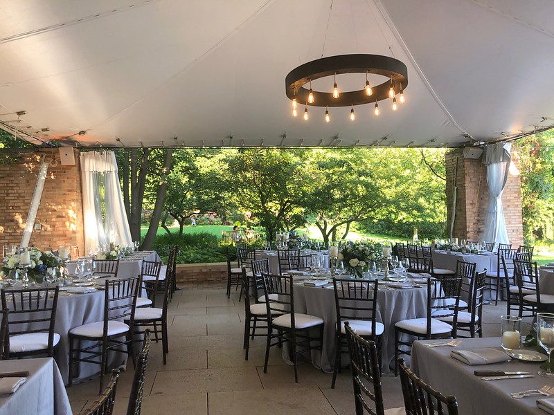 Tent With Circle Chandeliers