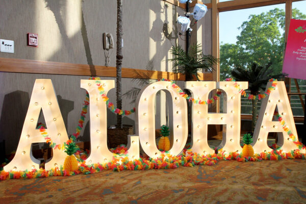 Marquee Letters Spell Out Aloha