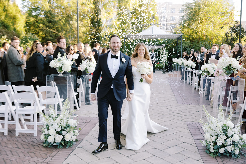 Bride And Groom Ended Their Wedding Ceremony With Confetti