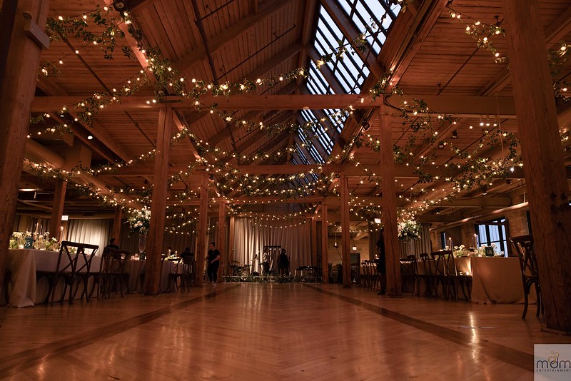 String Lights Over Head The Skyline Loft High Beam Ceiling