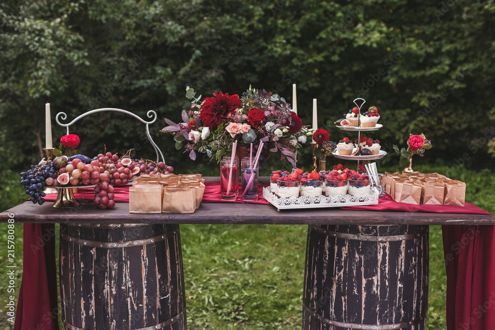 Wine Barrels Used As A Table