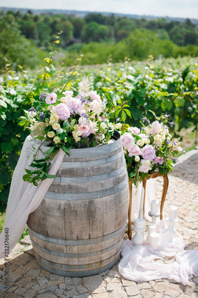 Whiskey Barrels As End Tables