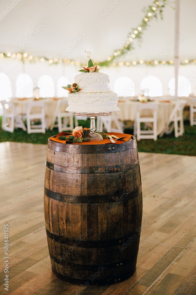 Wine Barrel For Cake Stand