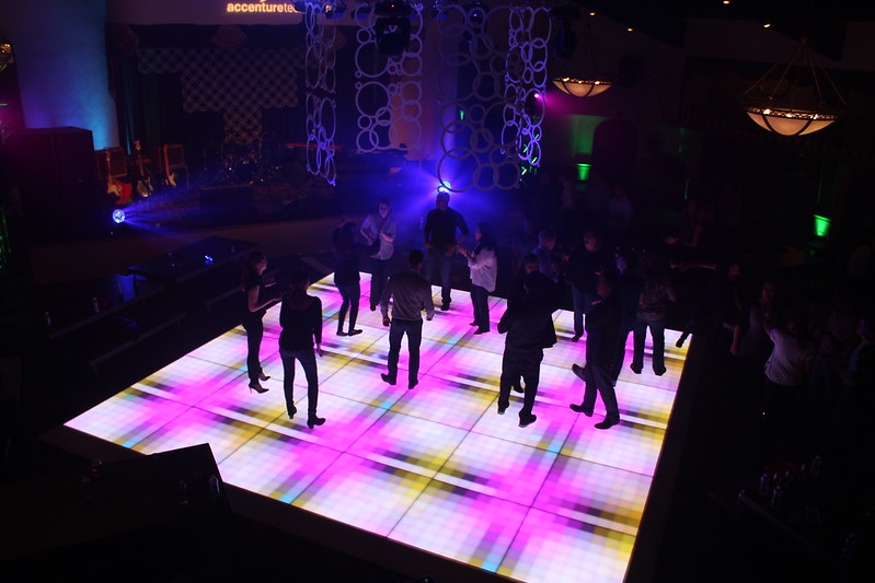 Guests Dance On The Led Dance Floor