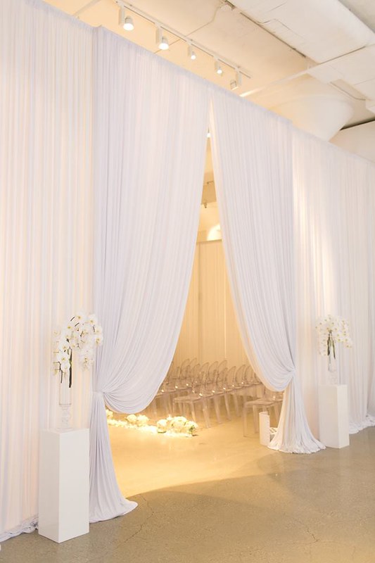 Chez Chicago Wedding Decor Entry Drape
