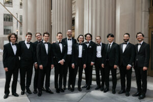 Groom And His Groomsmen At The Board Of Trade