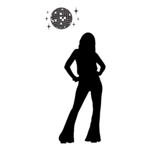 Female Disco Silhouette Panel