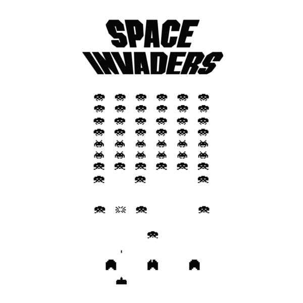 Silhouette Panel - Space Invaders