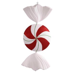 Red, White, and Green Peppermint Swirl Candy Prop