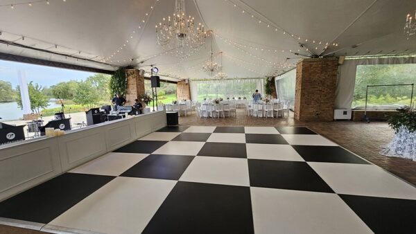 Black And White Checkered Dance Floor