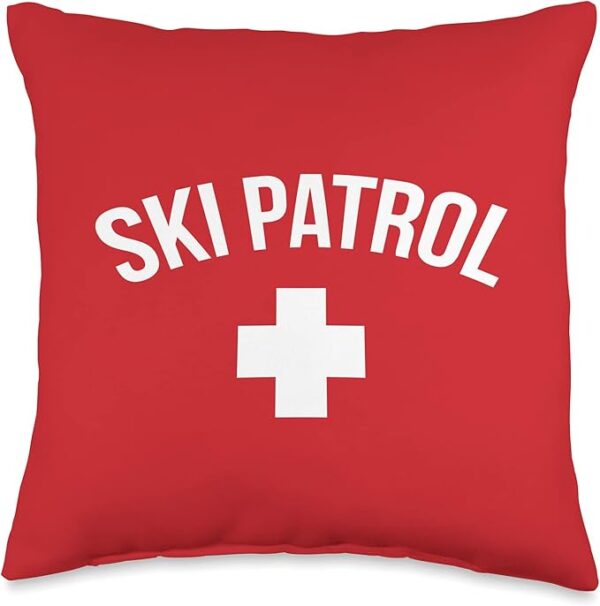 Ski Patrol Throw Pillow