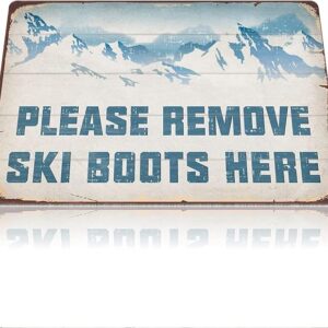 Snow Mountain Ski Metal Sign