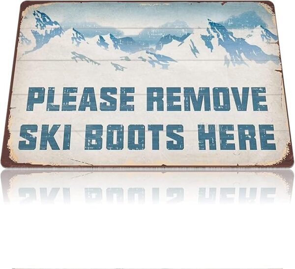 Snow Mountain Ski Metal Sign