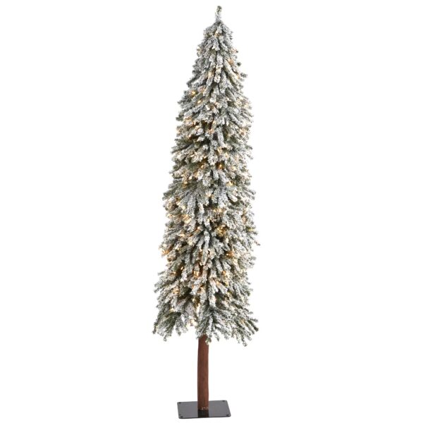 7' Flocked Grand Alpine Artificial Christmas Tree