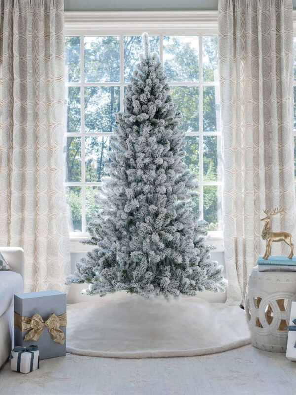 7 Prince Flocked Tree Warm White