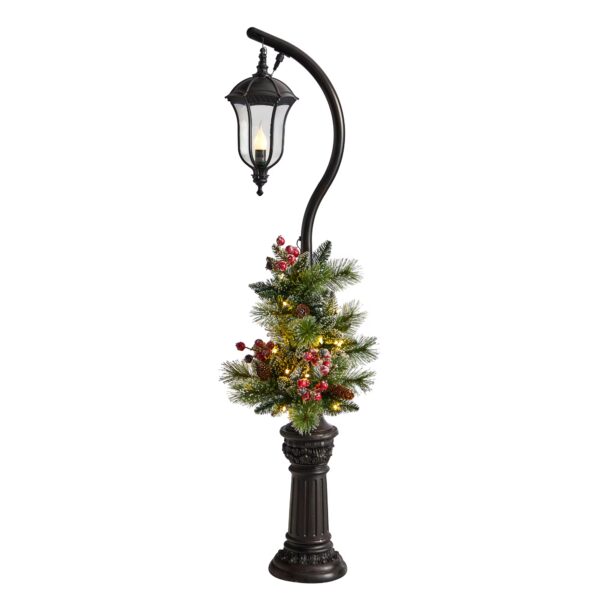 5' Holiday Decorated Lamp Post