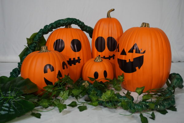 Pumpkins With Faces Props