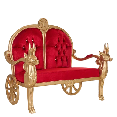 Santa Throne Reindeer Bench