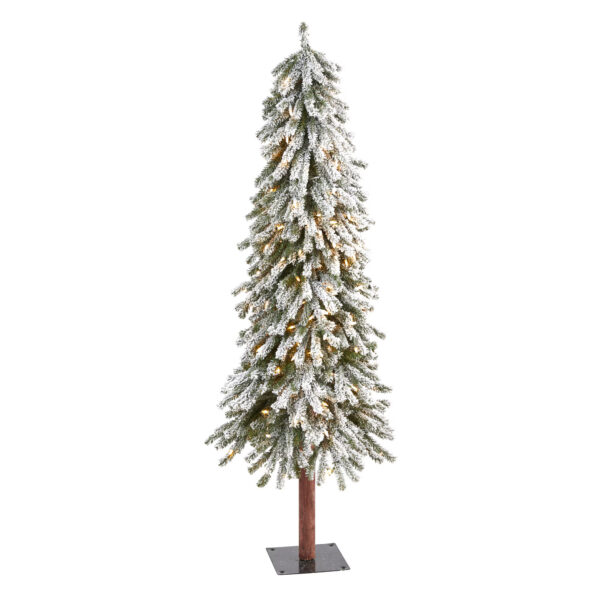 5’ Flocked Grand Alpine Artificial Christmas Tree