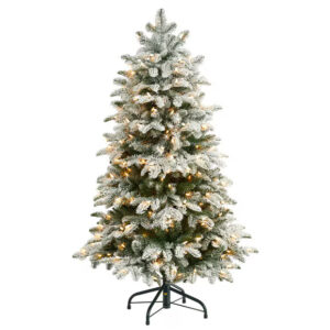 Flocked North Carolina Fir Christmas Tree