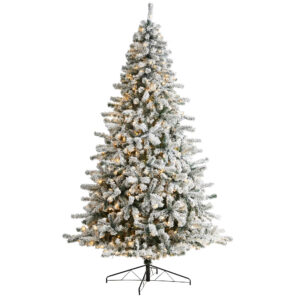 Flocked Rock Springs Spruce Christmas Tree