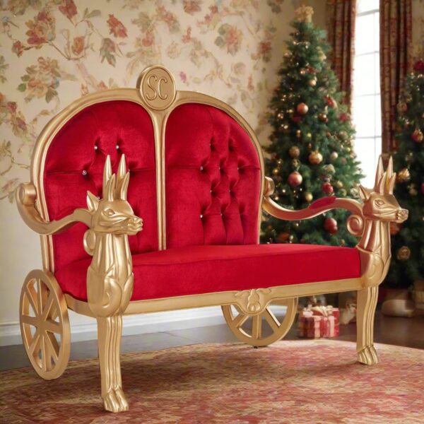 Santa Throne Reindeer Bench