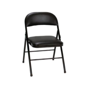 Black Vinyl Folding Chair