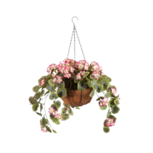 Pink Geranium Hanging Basket