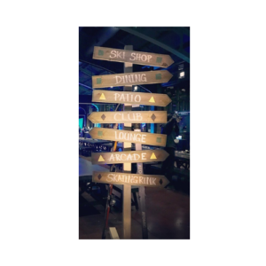 Ski Lodge Sign Post