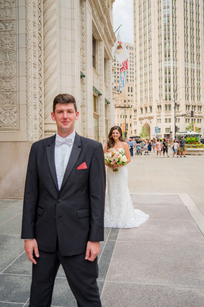 Groom And Bride'S First Look