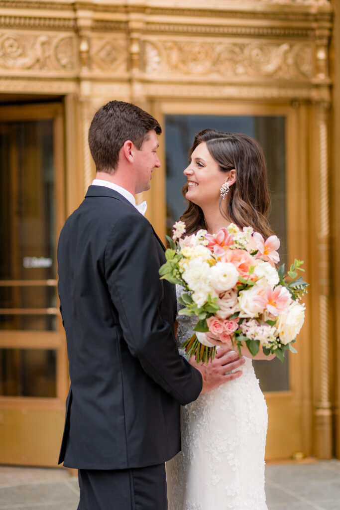 Groom And Bride'S First Look