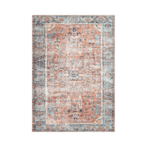 Multi Orange Color Vintage Rug