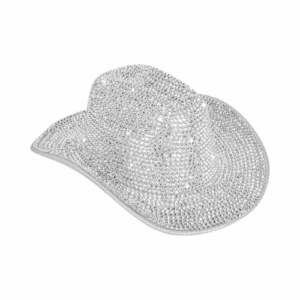 Rhinestone Cowboy Hat Chandeliers - Silver