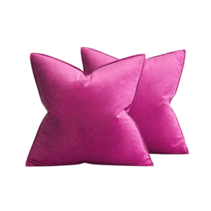 Hot Pink Velvet Throw Pillow