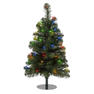 2' Lit Tabletop Tree (Rainbow Lights)