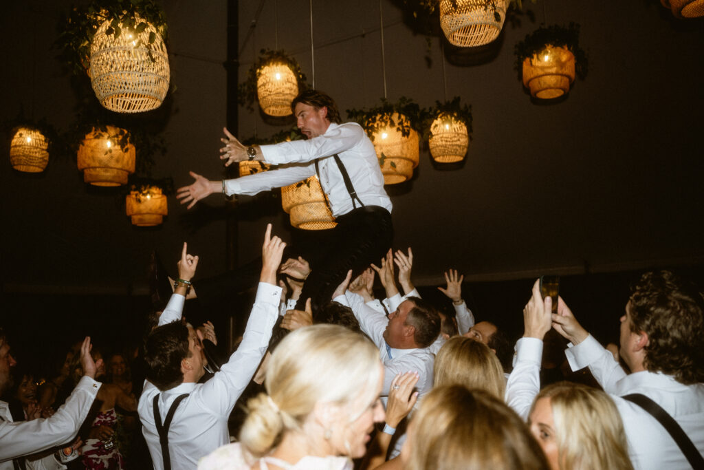 Celebrating Under The Rattan Lantern Wedding Lighting