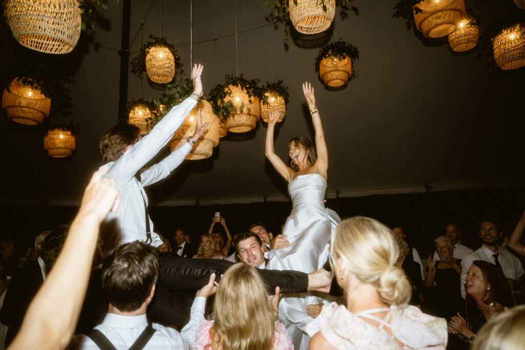 Celebrating Under The Rattan Lantern Wedding Lighting