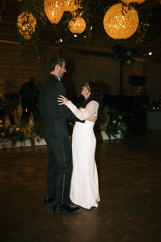 Bronze Sphere And Bronze Acorn Wedding Chandeliers