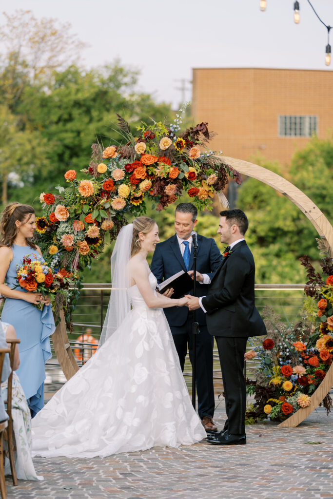 Outdoor Rockwell On The River Wedding Ceremony