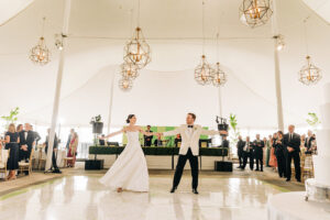 Gold Frame Lanterns And Dance Floor Wrap