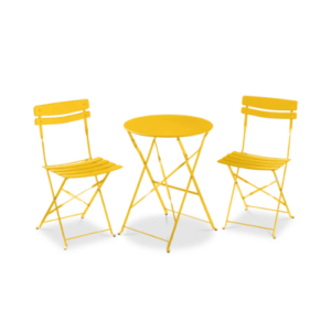 Bistro Table and Chair Set - Yellow
