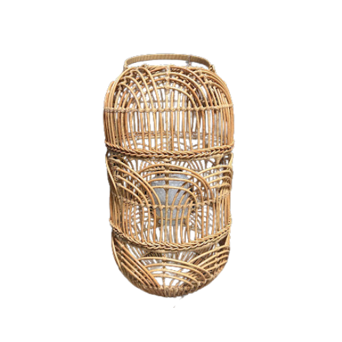 Geometric Floor Rattan