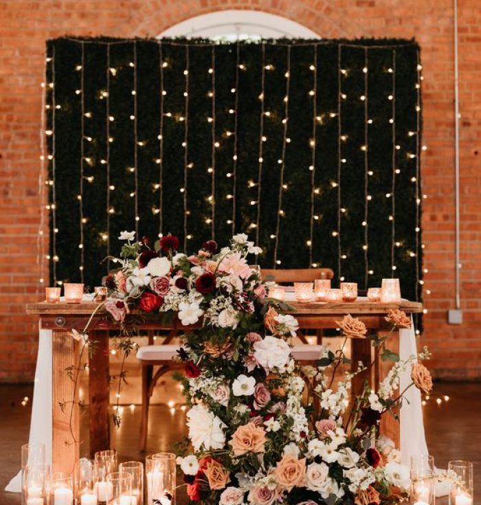 Wedding String Lights Backdrop