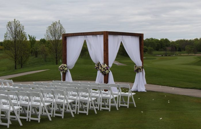 Barn Wood Wedding Canopy Structure