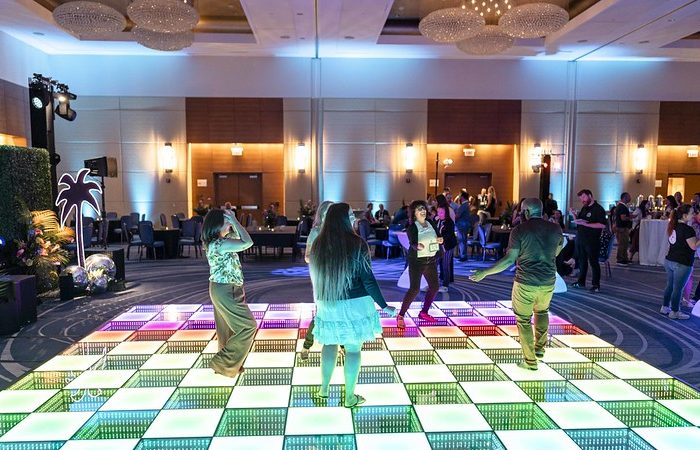 Guests Dance On The Led Dance Floors